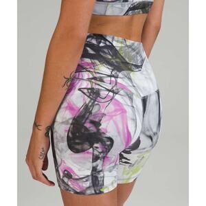 Lululemon Align HR Short 6" Unicorn Throwback White Multi Size 0